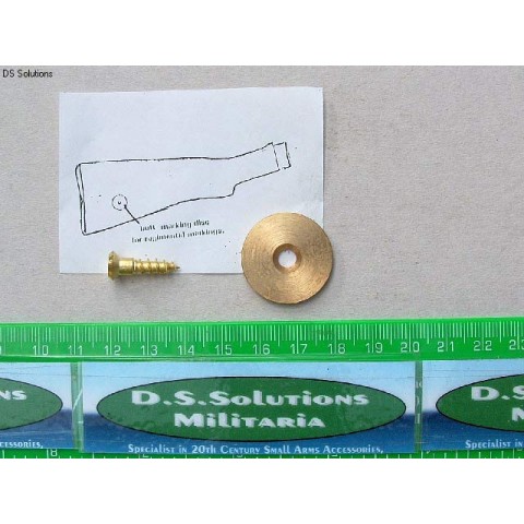 Reproduction SMLE etc., Brass Butt Disc & Screw Reproduction SMLE etc., Brass Butt Disc & Screw